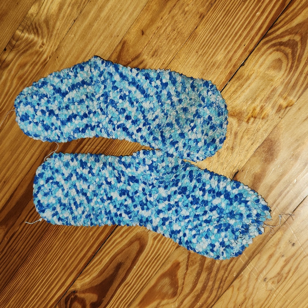 Women's Blue Socks Fuzzy Cozy Warm